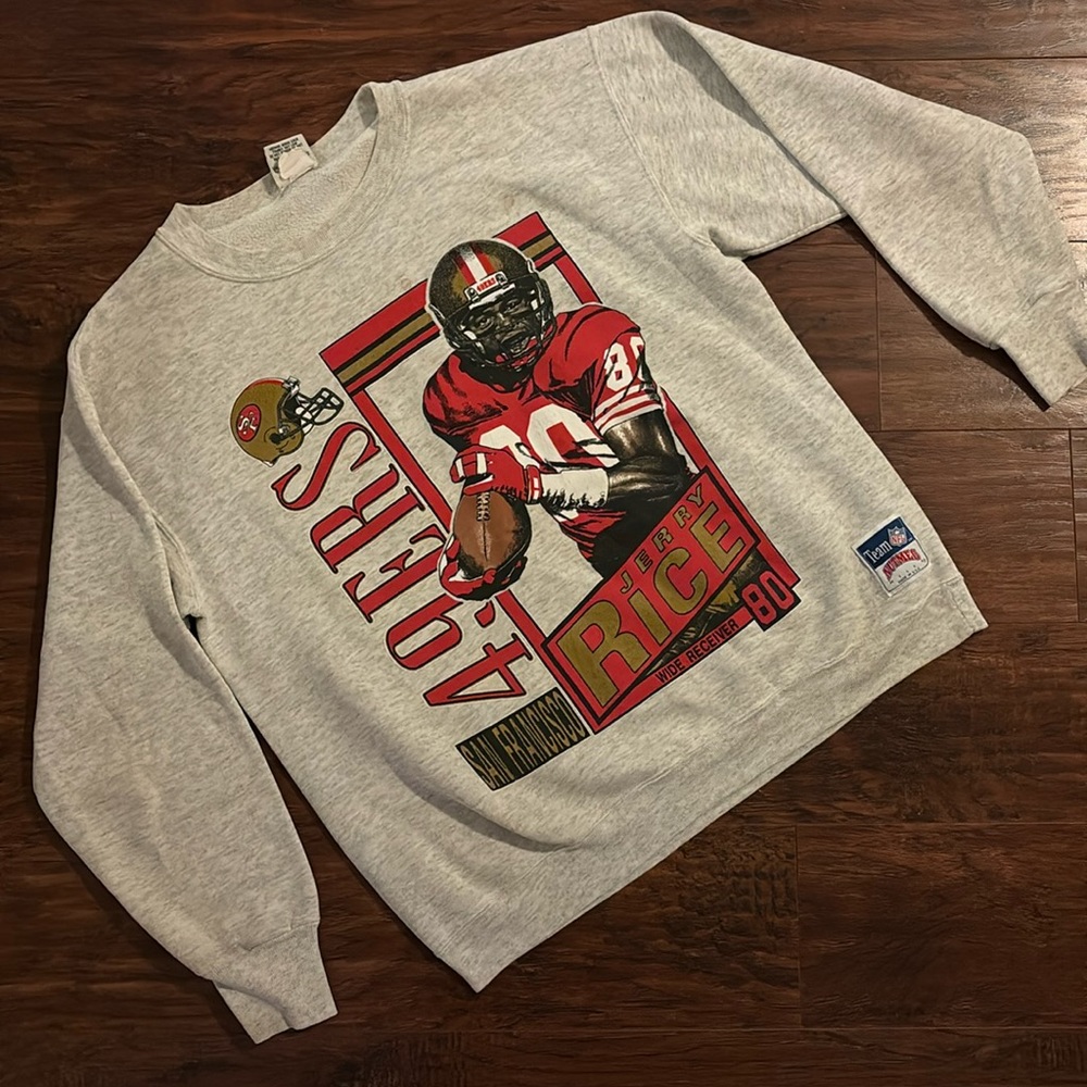 Vintage 49ers sweatshirt. Size Large. 1991 Jerry Rice sweatshirt.